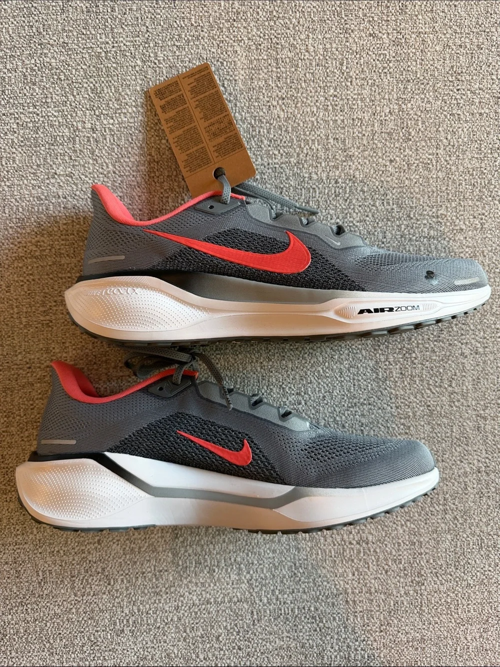 Nike Air Max Air Zoom Men’s Gray Athletic Running Shoes Custom NIB